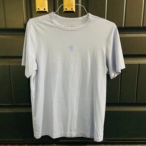 Apple T Shirt Mens Medium Light Blue Apple Logo Cotton